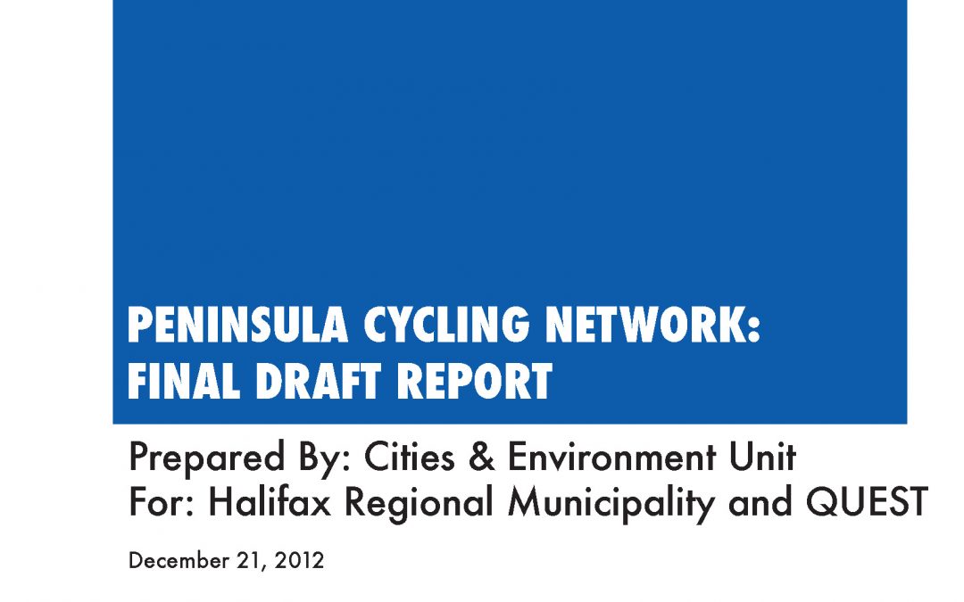 NS Sustainable Transportation Series: Peninsula Cycling Network