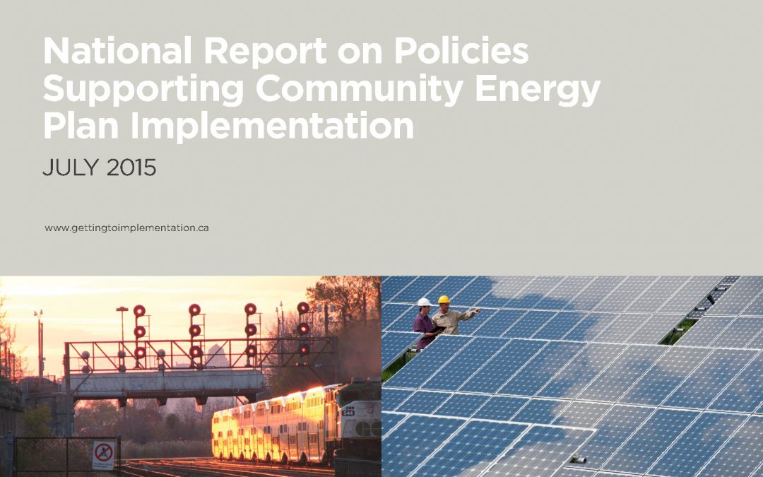 National Report on Policies Supporting Community Energy Plan Implementation