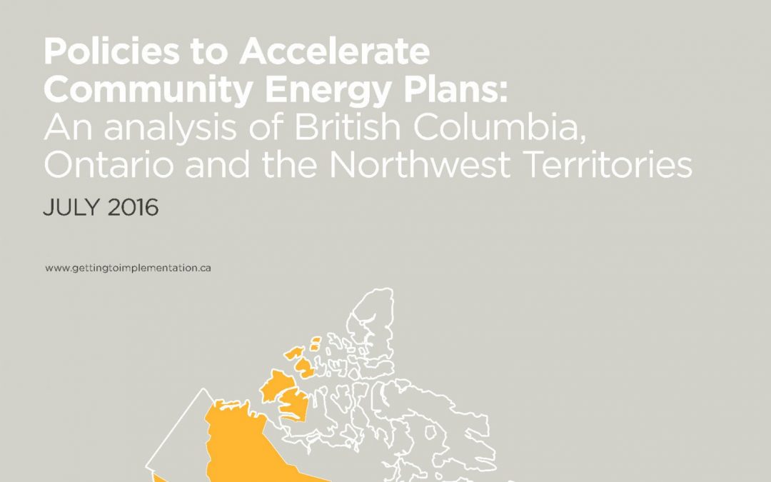 Policies to Accelerate Community Energy Plans