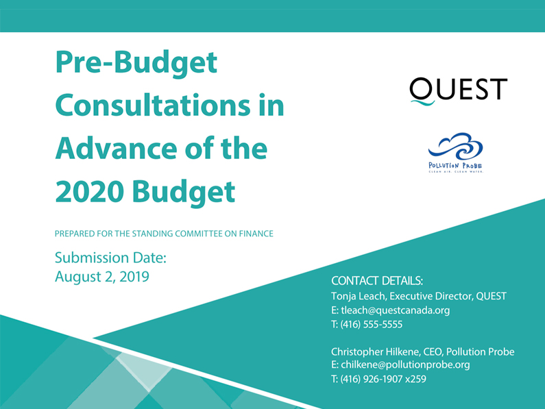 Federal Pre-Budget Submission in Advance of Budget 2020