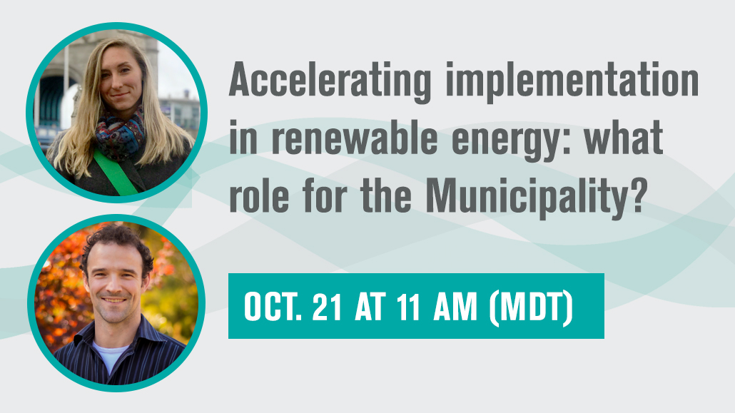 Part 2. Accelerating implementation in renewable energy: what role for the Municipality?
