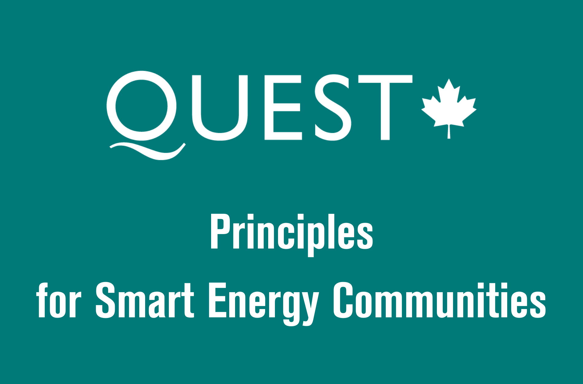 Principles for Smart Energy Communities