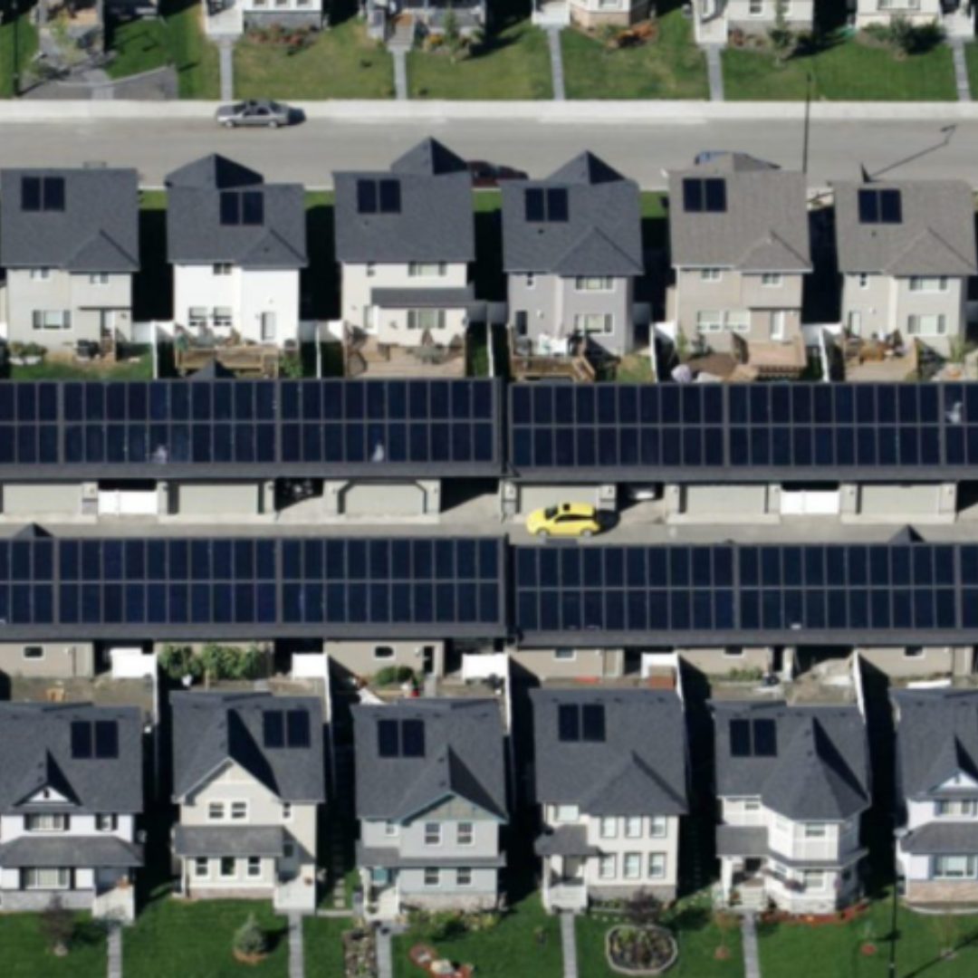 Solar thermal in a suburban community